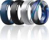 Titan Flex multipack silicone promise rings for men in assorted colors
