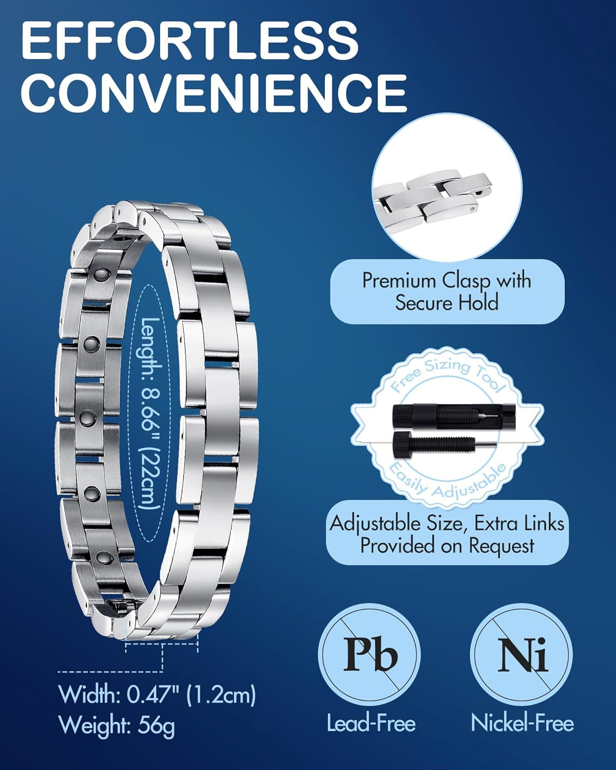 Cartier love style Magnetix Edge bracelet side angle – durable titanium steel mens bracelet
