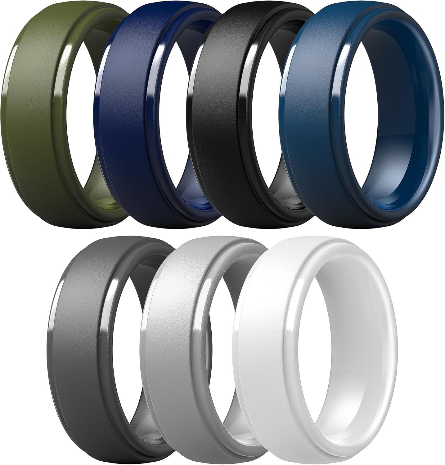 Titan Flex multipack silicone promise rings for men in assorted colors