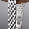 Close-up of silver Manly Mania Core Bracelet – Durable stainless steel mens bracelet