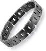 Black Magnetix Edge mens bracelet front view – titanium magnetic bracelet inspired by Cartier love bracelet