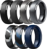 Titan Flex multipack silicone promise rings for men in assorted colors