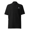 Manly Mania Vanguard Polo Shirt in Black - Front View