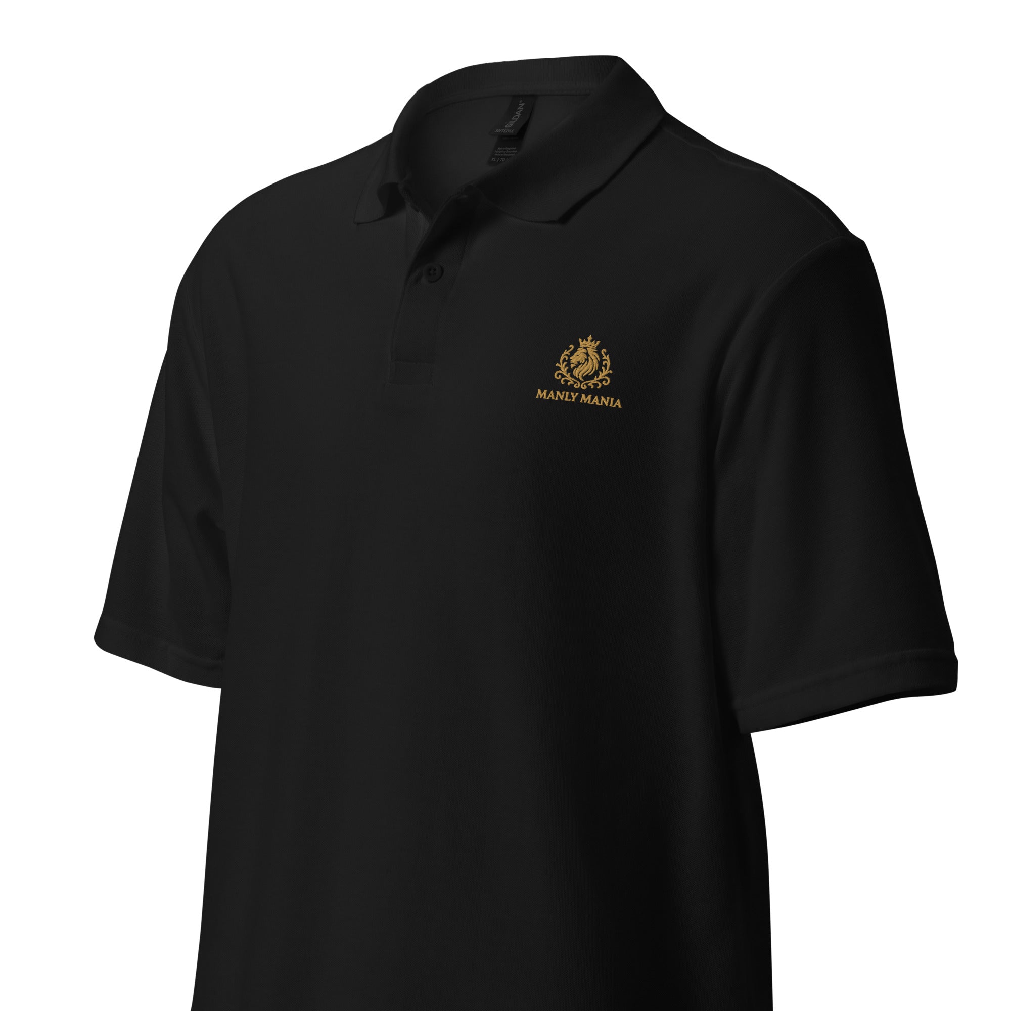 Golden Titan Polo Shirt in White - Fabric and Stitching Detail