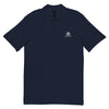 Navy front view Manly Mania Legacy polo shirt