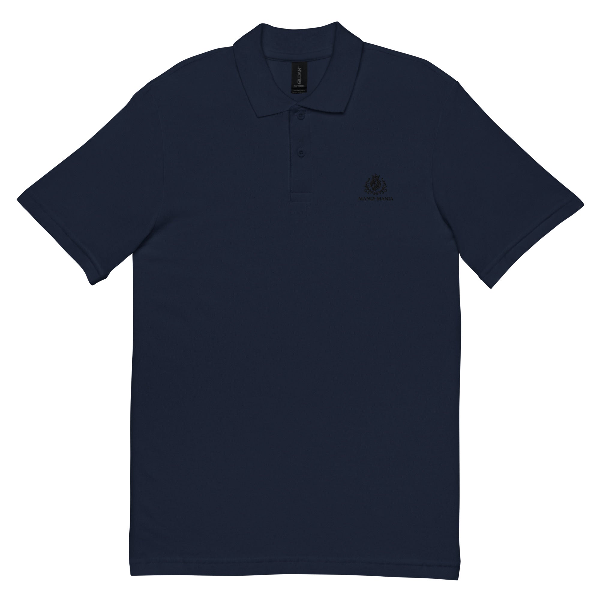 Navy Manly Mania Apex Polo Shirt front view – mens polo shirt