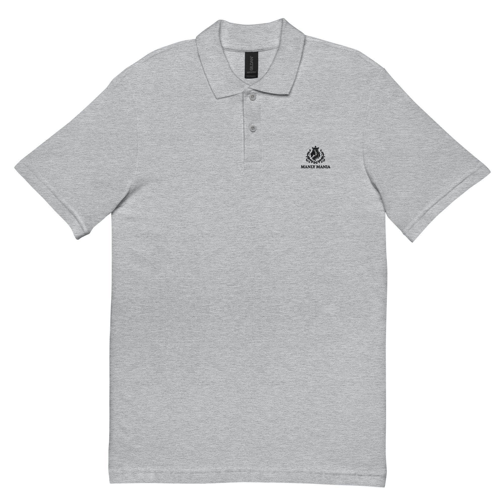  Sport Grey Manly Mania Apex Polo Shirt front view – mens polo shirt
