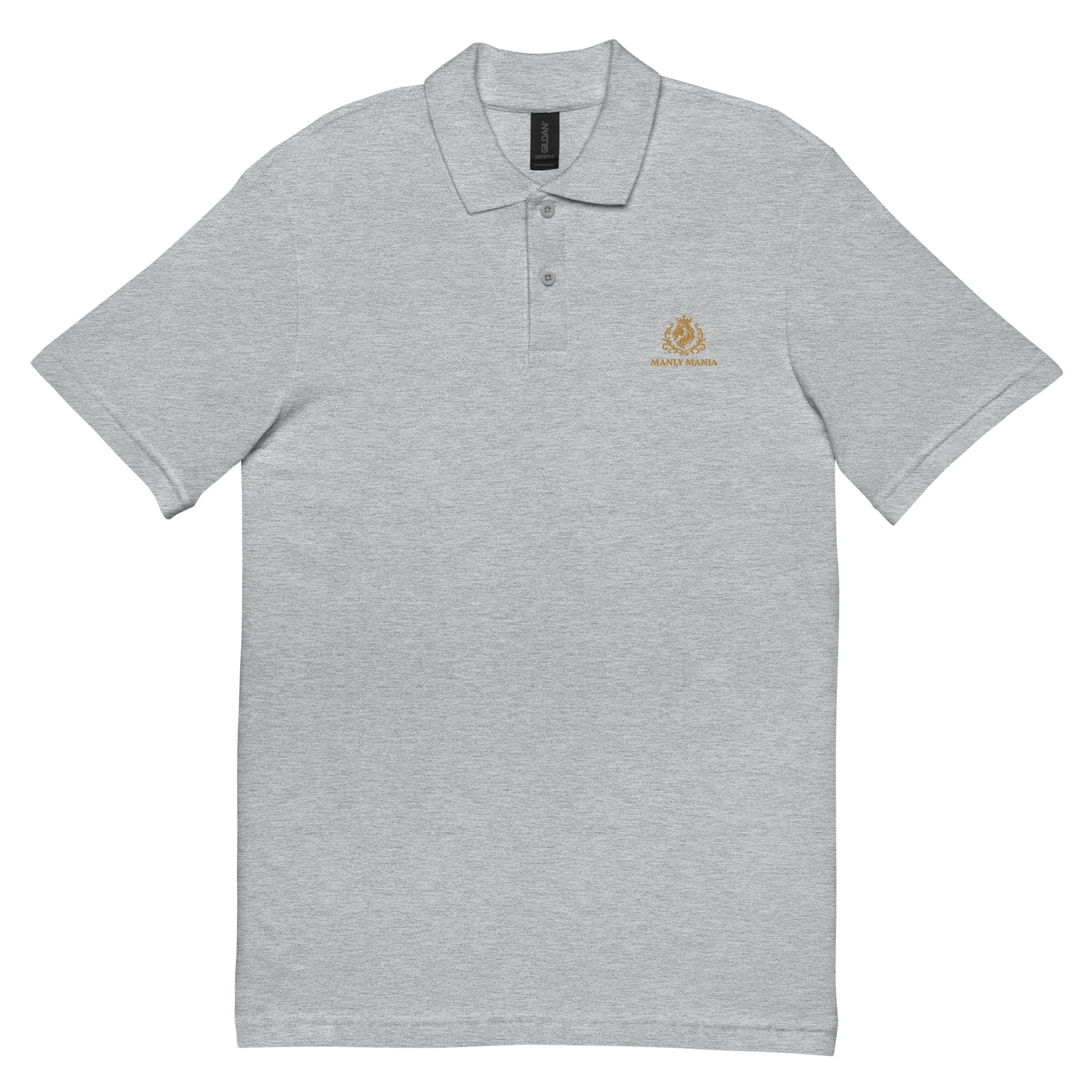 Golden Titan Polo Shirt in Sport Grey - Front View