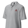 Detail shot of stitching and buttons on Sport Grey Manly Mania Giant Polo Shirt