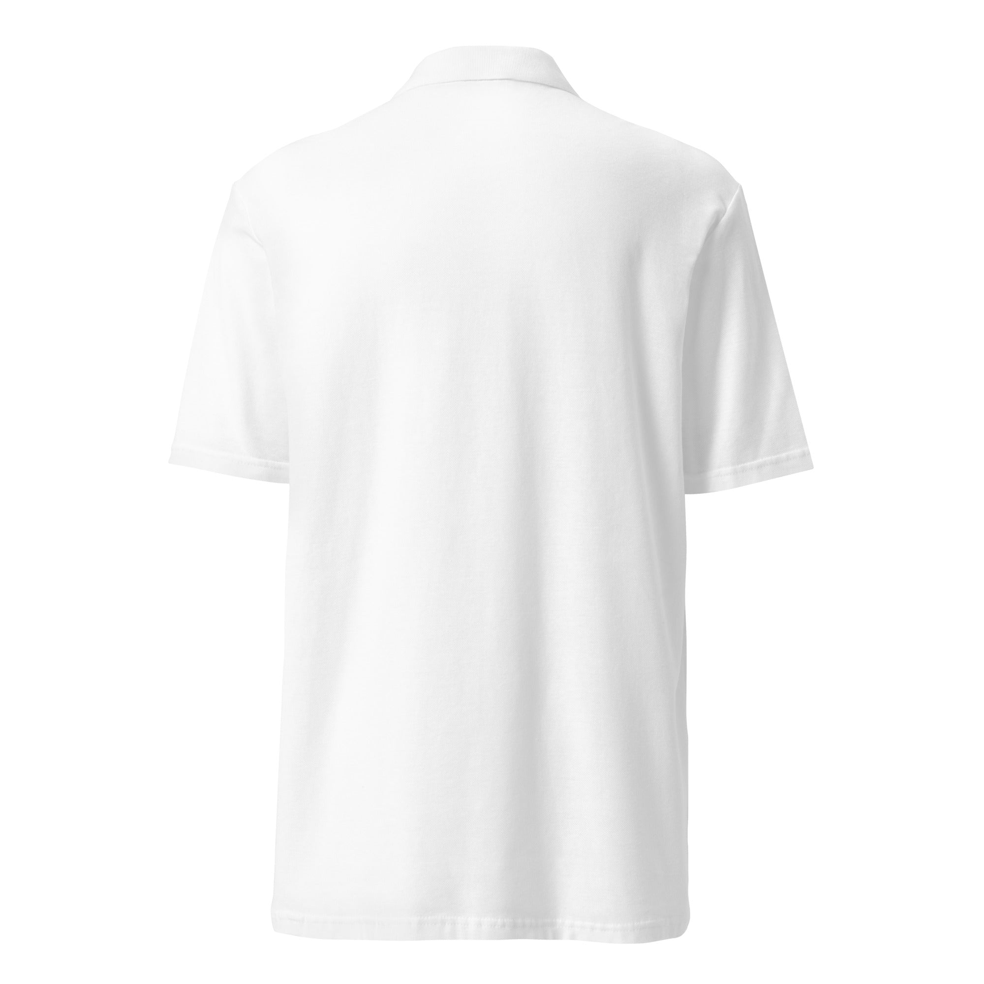 Manly Mania Vanguard Polo Shirt in White - Back View