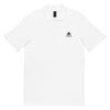  White Manly Mania Apex Polo Shirt front view – polo shirt for men