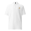 Golden Titan Polo Shirt in White - Front View