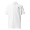 Manly Mania Vanguard Polo Shirt in White - Front View
