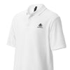 Close-up of White Manly Mania Apex Polo Shirt – crisp fabric polo shirt
