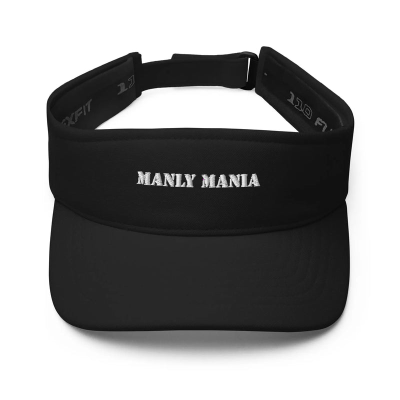 Manly Mania black front view Legacy Visor