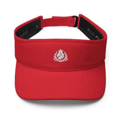 Manly Mania red Performance Visor front view