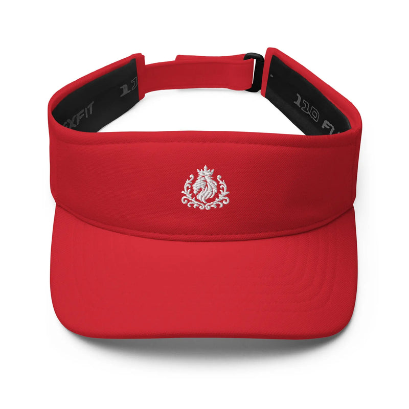 Manly Mania red Performance Visor front view